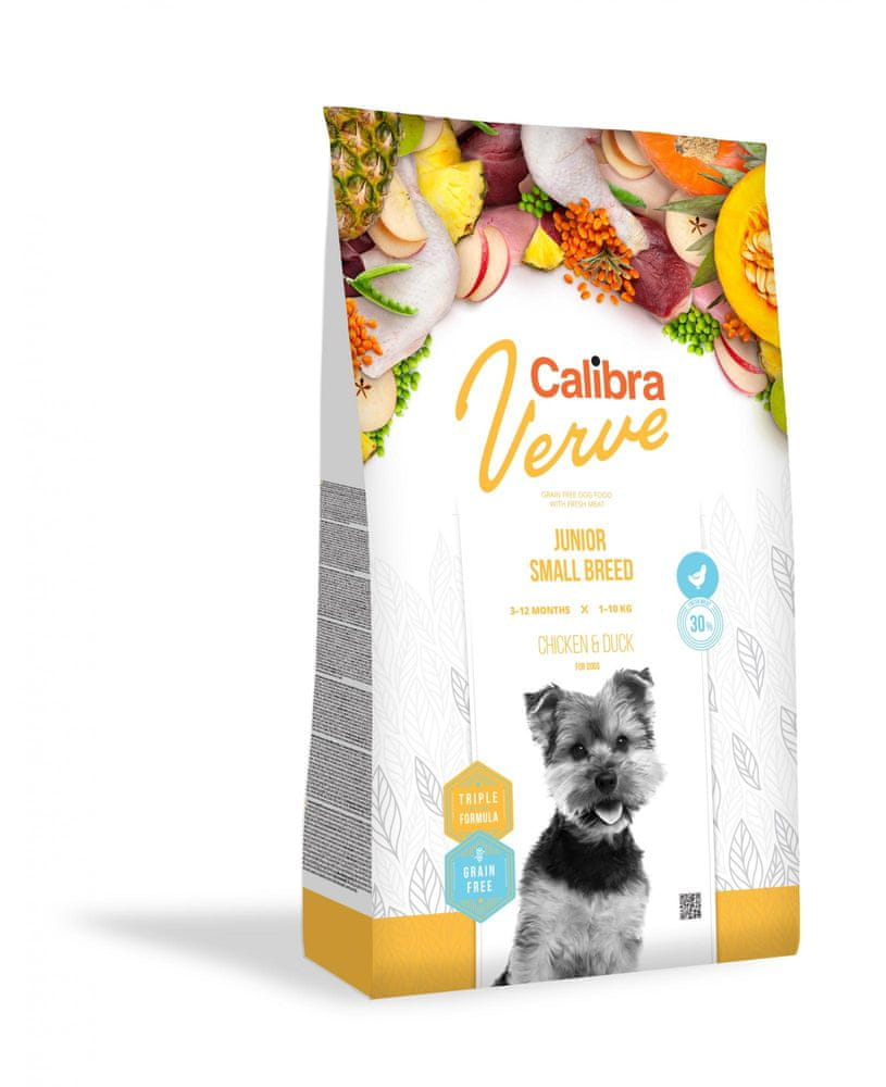 Calibra Dog Verve Grain Free Junior Small Chicken & Duck 6 kg